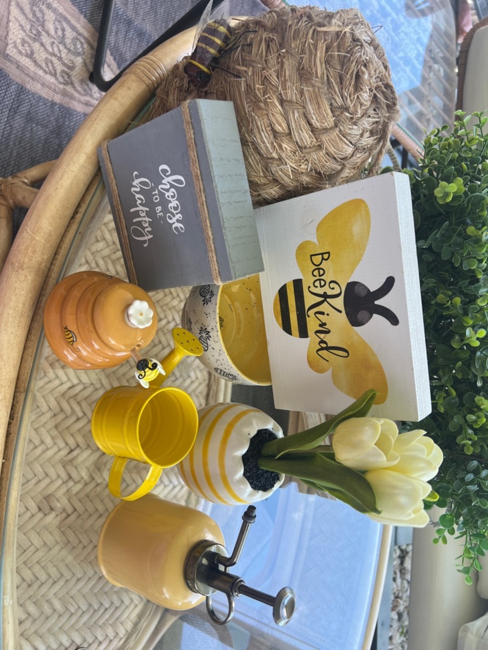 Bee Kind Yellow Cheerful Home Accent pieces